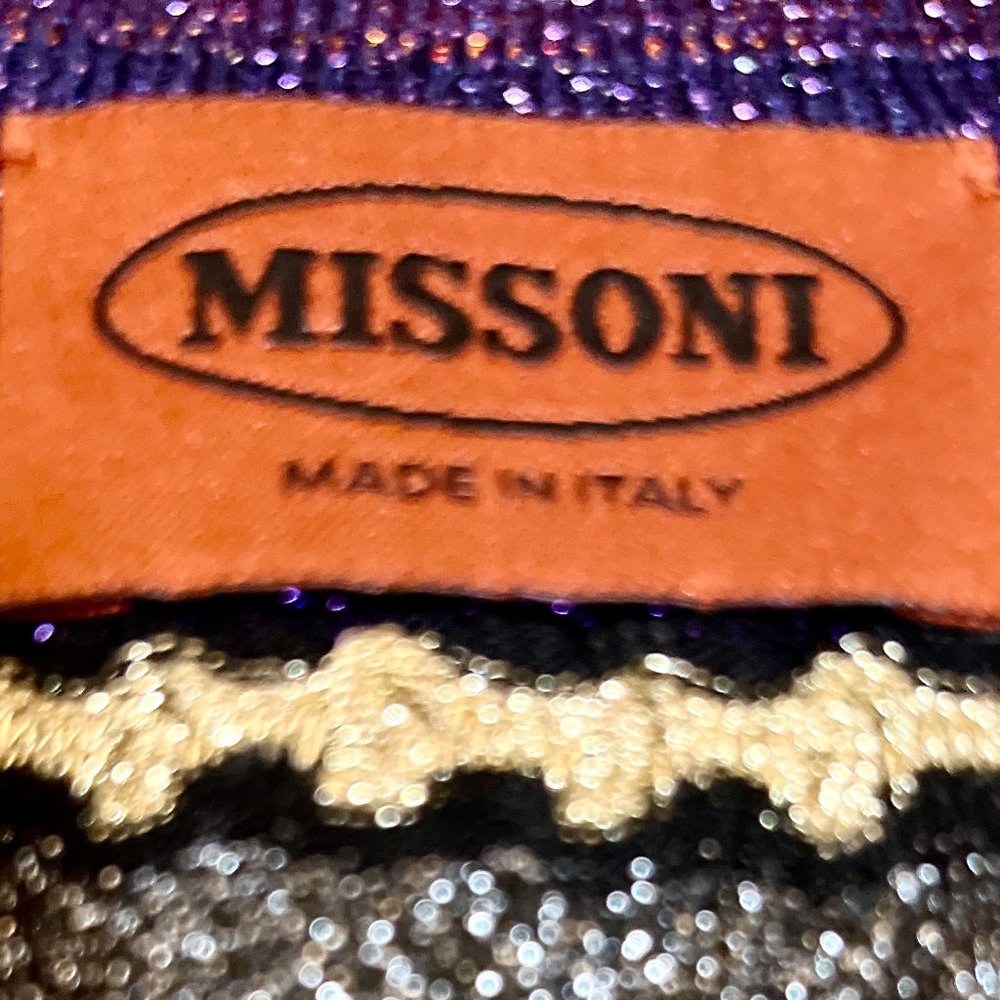 ⭐️ SALE: $1140 Orange Label MISSONI Metallic Knit Cardigan Vest Size 6 - Picture 3 of 14